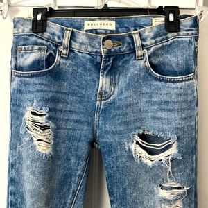 medium wash ripped jeans